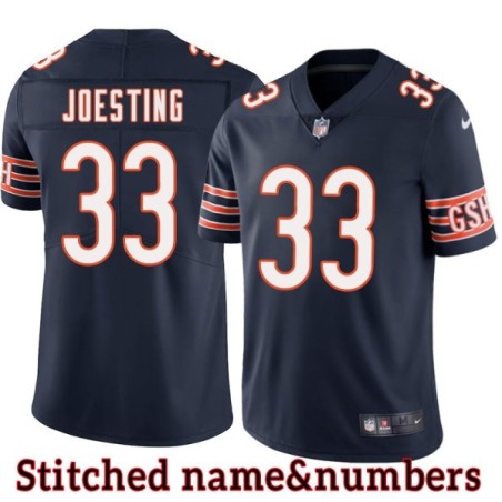 Navy Home Herb Joesting Jersey Chicago Bears #33