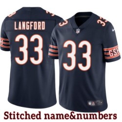 Navy Home Jeremy Langford Jersey Chicago Bears #33