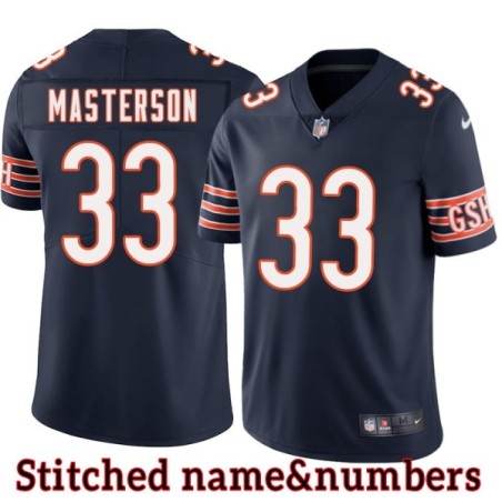 Navy Home Bernie Masterson Jersey Chicago Bears #33