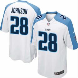 [NEW,Game] Chris Johnson Football Jersey -Tennessee #28 FOOTBALL Jerseys(White)