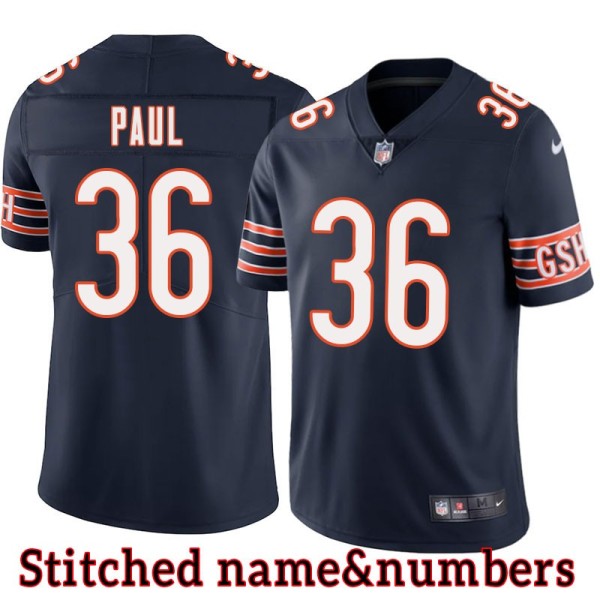 Navy Home Markus Paul Jersey Chicago Bears #36