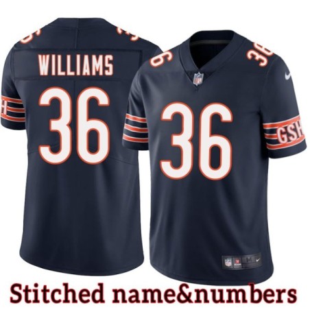 Navy Home Perry Williams Jersey Chicago Bears #36