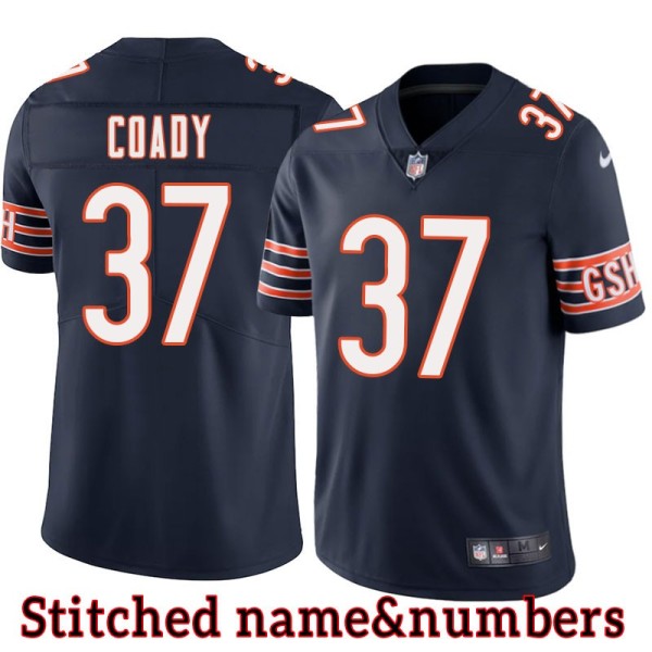 Navy Home Rich Coady Jersey Chicago Bears #37