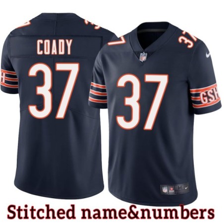 Navy Home Rich Coady Jersey Chicago Bears #37