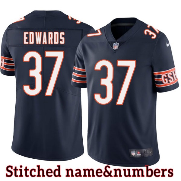 Navy Home Cid Edwards Jersey Chicago Bears #37