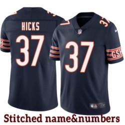 Navy Home Elijah Hicks Jersey Chicago Bears #37