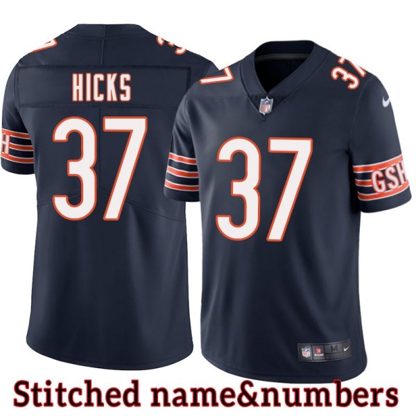 Navy Home Elijah Hicks Jersey Chicago Bears #37