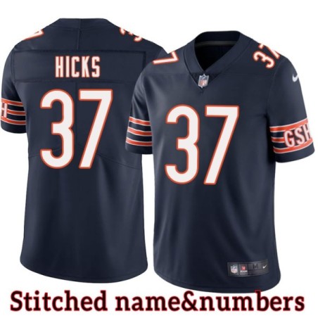 Navy Home Elijah Hicks Jersey Chicago Bears #37