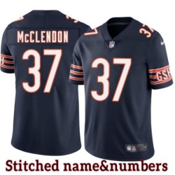 Navy Home Willie McClendon Jersey Chicago Bears #37
