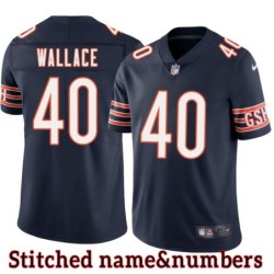 Navy Home Stan Wallace Jersey Chicago Bears #40