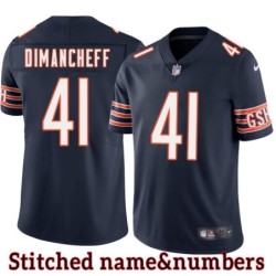 Navy Home Babe Dimancheff Jersey Chicago Bears #41