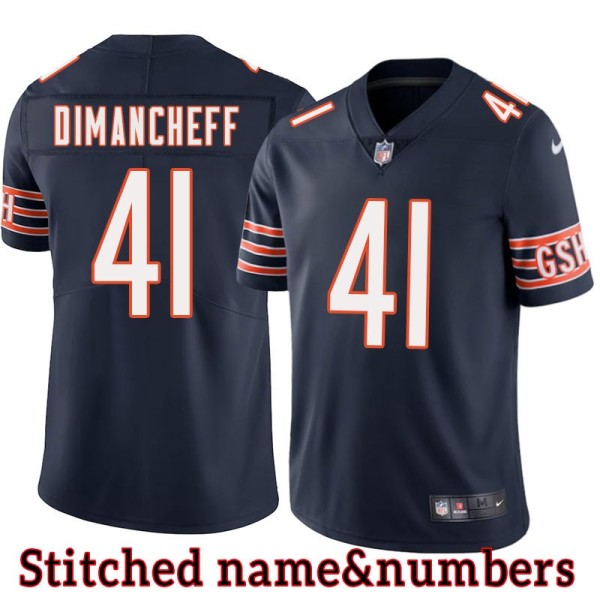 Navy Home Babe Dimancheff Jersey Chicago Bears #41