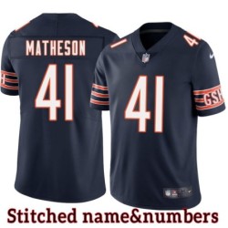 Navy Home Jack Matheson Jersey Chicago Bears #41