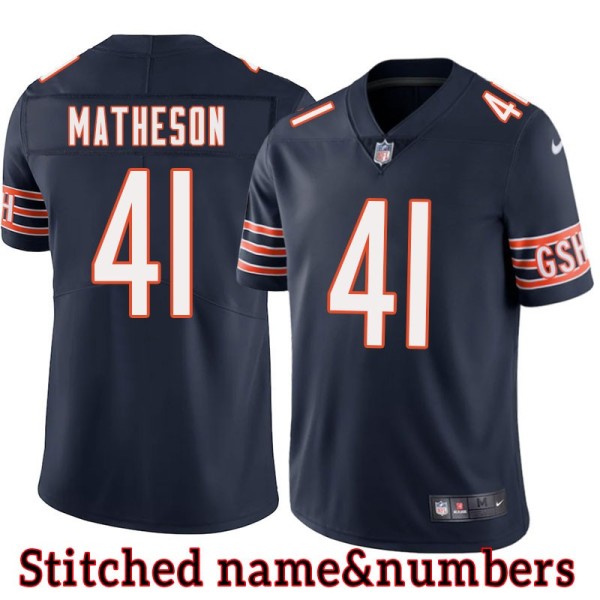 Navy Home Jack Matheson Jersey Chicago Bears #41