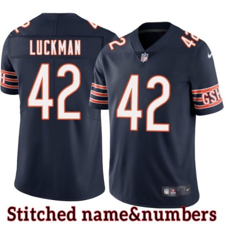 Navy Home Sid Luckman Jersey Chicago Bears #42