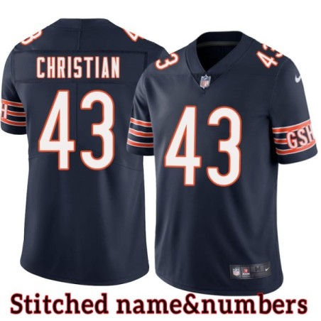 Navy Home Marqui Christian Jersey Chicago Bears #43