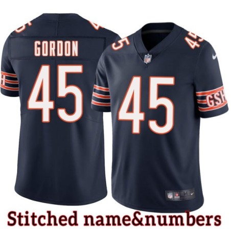 Navy Home Dick Gordon Jersey Chicago Bears #45