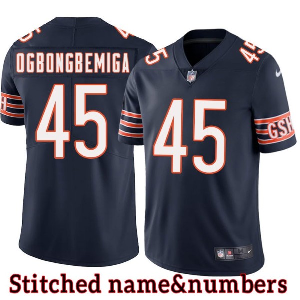 Navy Home Amen Ogbongbemiga Jersey Chicago Bears #45