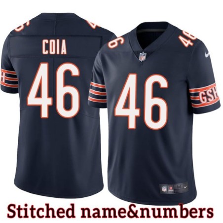Navy Home Angelo Coia Jersey Chicago Bears #46
