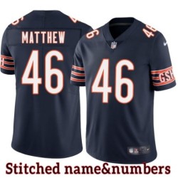 Navy Home Christian Matthew Jersey Chicago Bears #46