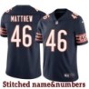 Navy Home Christian Matthew Jersey Chicago Bears #46
