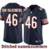 Navy Home Pete Van Valkenberg Jersey Chicago Bears #46