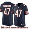 Navy Home Xavier Crawford Jersey Chicago Bears #47
