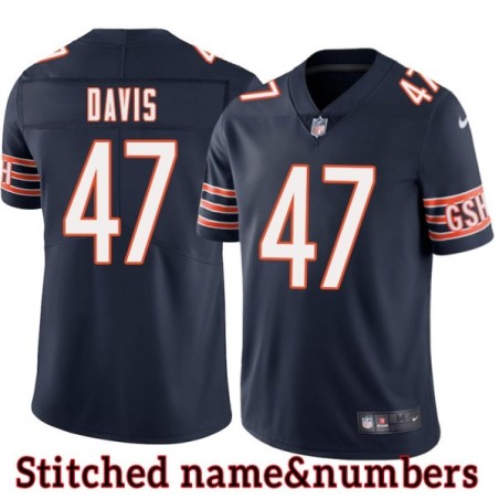 Navy Home Butch Davis Jersey Chicago Bears #47