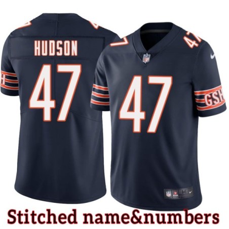 Navy Home Chris Hudson Jersey Chicago Bears #47