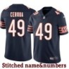 Navy Home Marq Cerqua Jersey Chicago Bears #49
