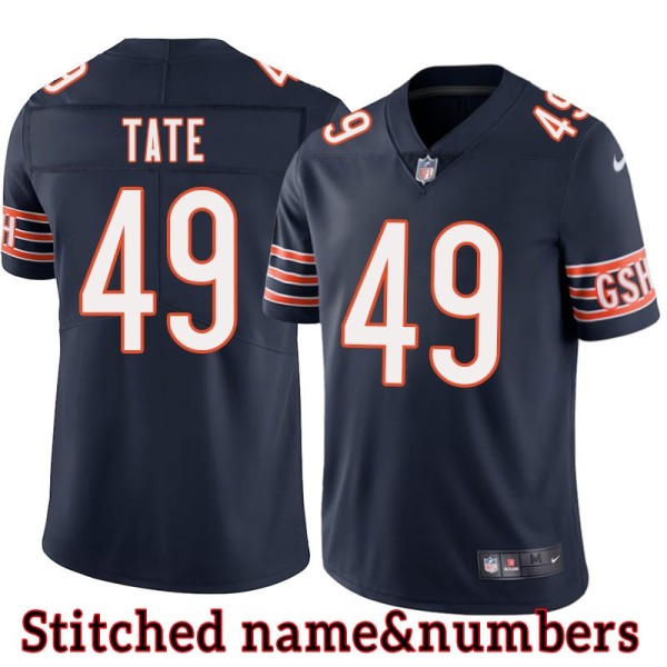 Navy Home David Tate Jersey Chicago Bears #49