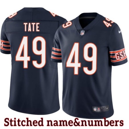 Navy Home David Tate Jersey Chicago Bears #49
