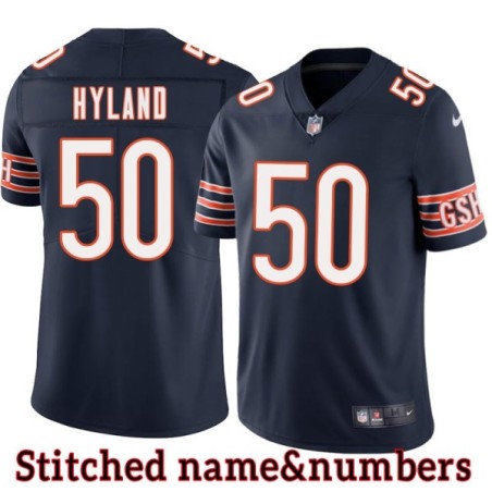 Navy Home Bob Hyland Jersey Chicago Bears #50
