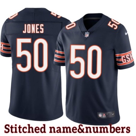 Navy Home Carl Jones Jersey Chicago Bears #50