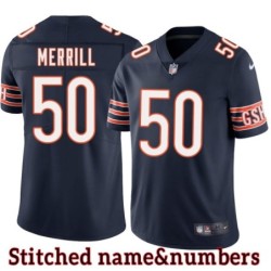 Navy Home Mark Merrill Jersey Chicago Bears #50