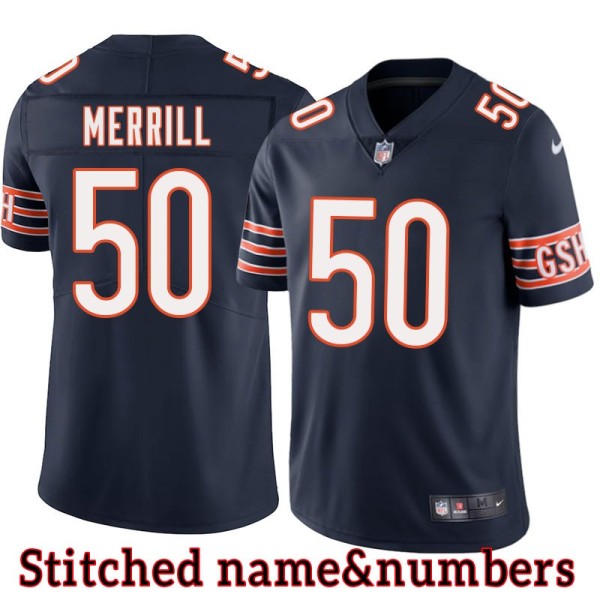Navy Home Mark Merrill Jersey Chicago Bears #50