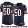 Navy Home Bones Weatherly Jersey Chicago Bears #50