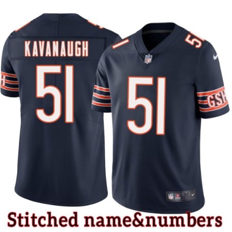 Navy Home Ken Kavanaugh Jersey Chicago Bears #51