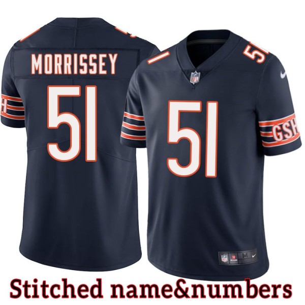 Navy Home Jim Morrissey Jersey Chicago Bears #51