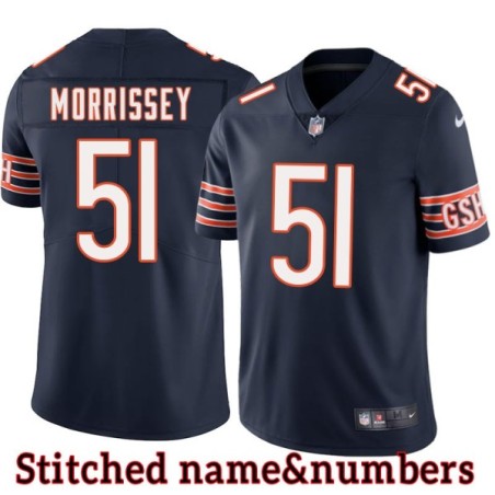 Navy Home Jim Morrissey Jersey Chicago Bears #51