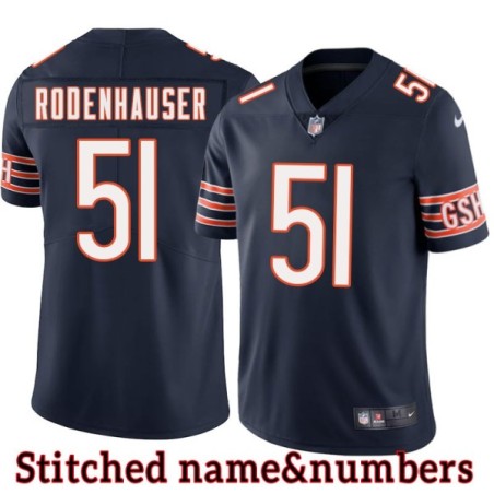 Navy Home Mark Rodenhauser Jersey Chicago Bears #51