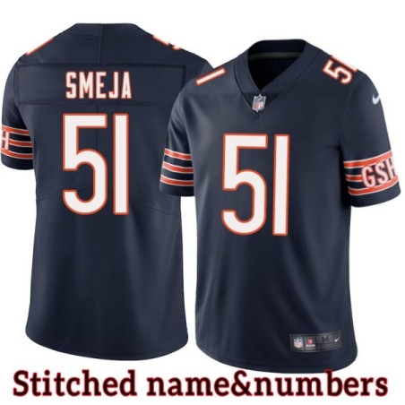 Navy Home Rudy Smeja Jersey Chicago Bears #51