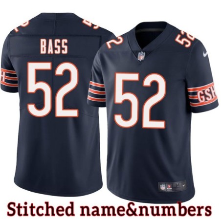 Navy Home Robert Bass Jersey Chicago Bears #52