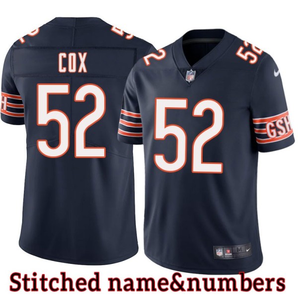 Navy Home Bryan Cox Jersey Chicago Bears #52