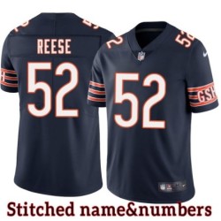 Navy Home Marcus Reese Jersey Chicago Bears #52