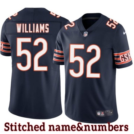 Navy Home Jamar Williams Jersey Chicago Bears #52