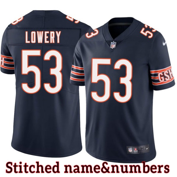 Navy Home Michael Lowery Jersey Chicago Bears #53