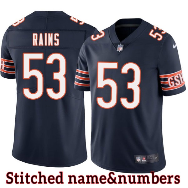 Navy Home Dan Rains Jersey Chicago Bears #53