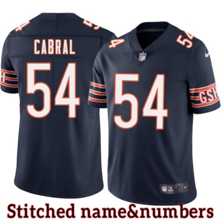 Navy Home Brian Cabral Jersey Chicago Bears #54