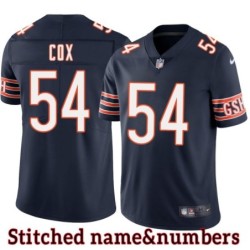 Navy Home Ron Cox Jersey Chicago Bears #54
